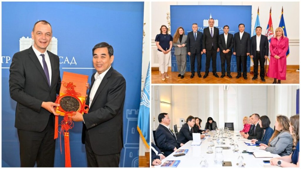 KINESKA DELEGACIJA U POSETI NOVOM SADU  Jakšić:Partnerstvo Srbije i Kine zasnovano na uzajamnom poverenju, dugoročnoj viziji razvoja i konkretnim rezultatima