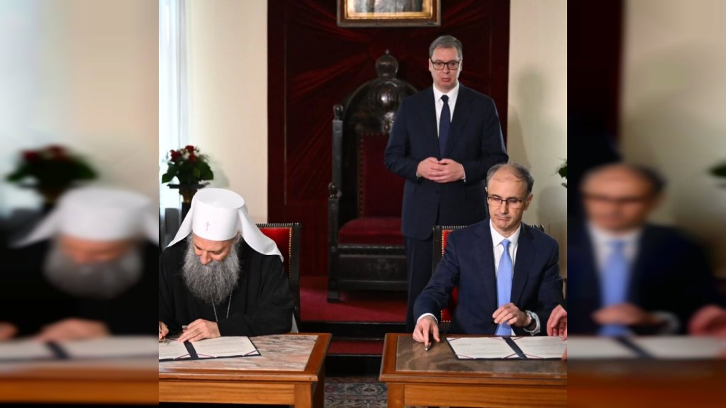 POTPISAN MEMORANDUM ČIJOM SE REALIZACIJOM STVARA UNIVERZITET SVETI SAVA Vučić: Ogroman korak napred u pristupu obrazovanju