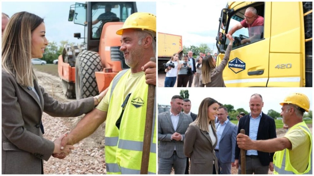 “SRBIJA NASTAVLJA DA SE RAZVIJA“ Ministarka Mesarović obišla radove na izgradnji saobraćajnica u Bačkom Petrovcu