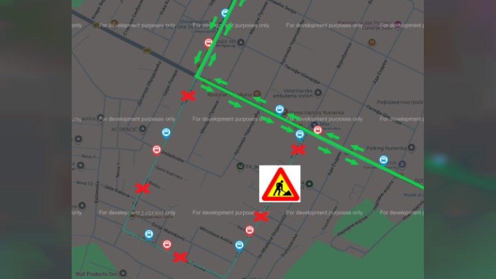 IZMENA TRASE LINIJE BROJ 41 i polazaka koji saobraćaju kroz naselje Rumenka na linijama 42 i 43