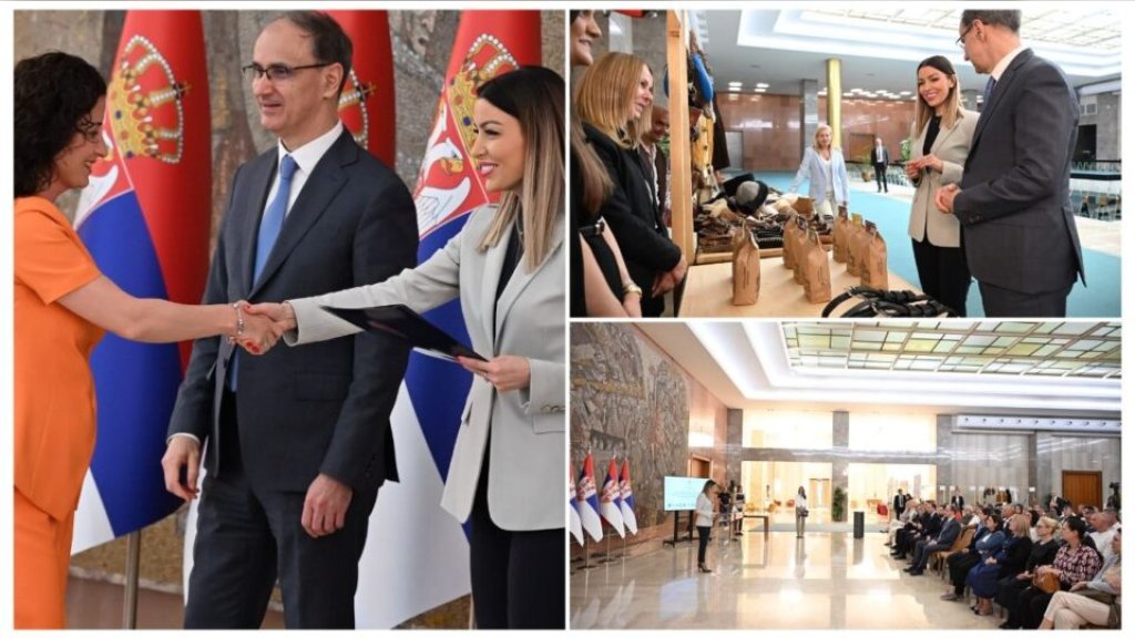 VETAR U LEĐA ZA 46 ZANATLIJA IZ 16 OKRUGA SRBIJE Ministarka Mesarović i premijer Macut dodelili rešenja