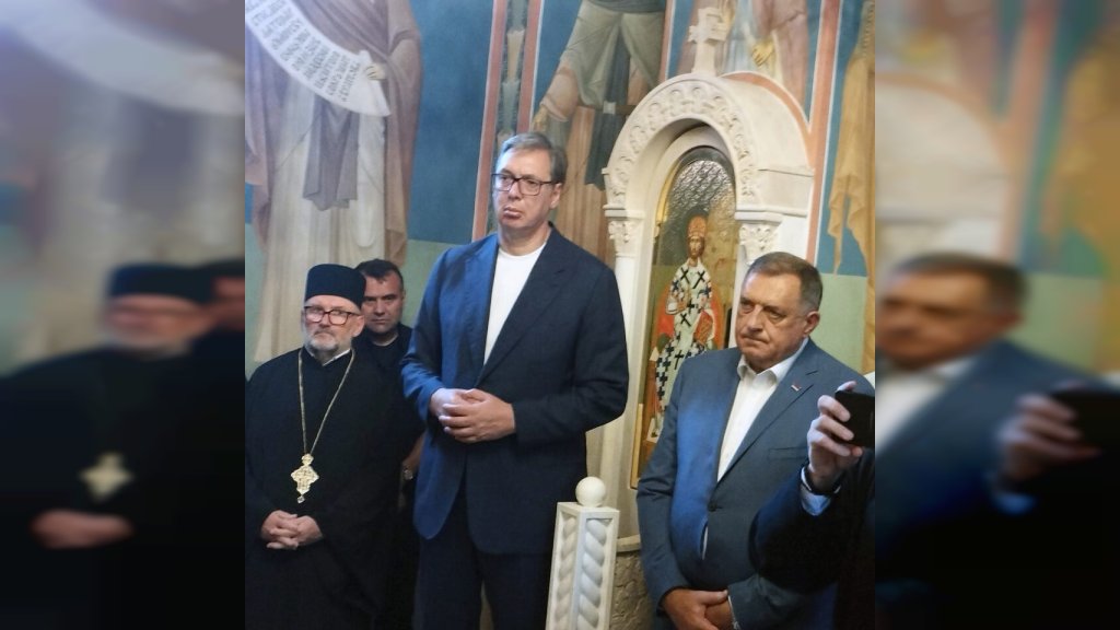 VUČIĆ I DODIK U POSETI MANASTIRU RMANJ: Jasna poruka predsednika – „Ne postoje Srbijanci, bosanski ili hrvatski Srbi, mi smo svi Srbi”