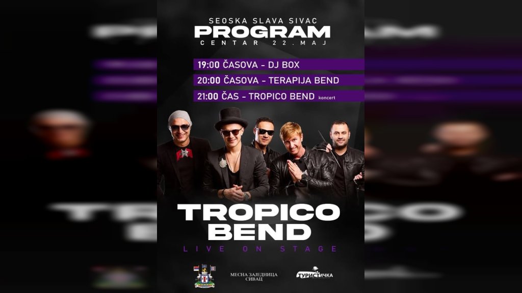 Sivac obeležava seosku i hramovnu slavu uz „Tropiko bend“ i bogat duhovni program