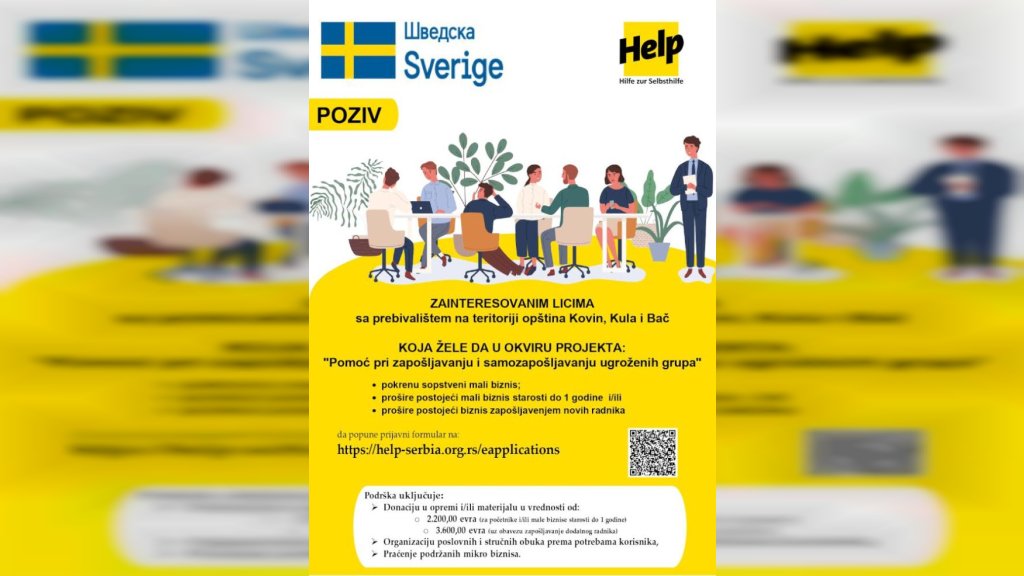 U ponedeljak u Kuli prezentacija projekta za pokretanje sopstvenog biznisa
