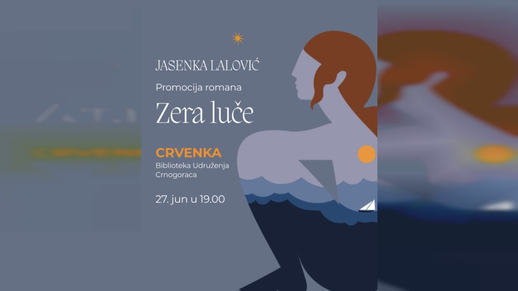 Promocija romana „Zera luče“ Jasenke Lalović u subotu u Crvenki