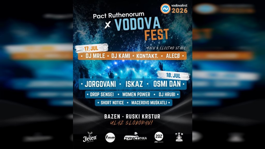 Ovog vikenda u Ruskom Krsturu na programu „Vodova fest“