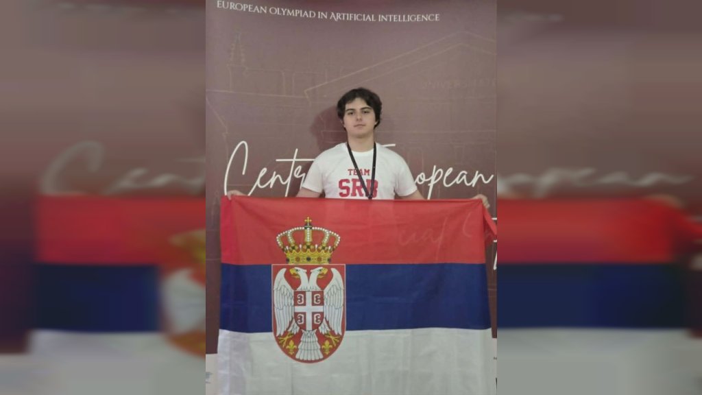 Učenik STŠ „Mihajlo Pupin“ David Ninkov  predstavnik Srbije na Evropskom prvenstvu iz veštačke inteligencije