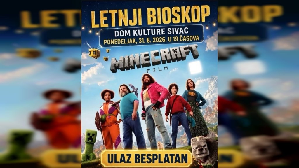 U ponedeljak u Sivcu besplatna projekcija „Minecraft filma“
