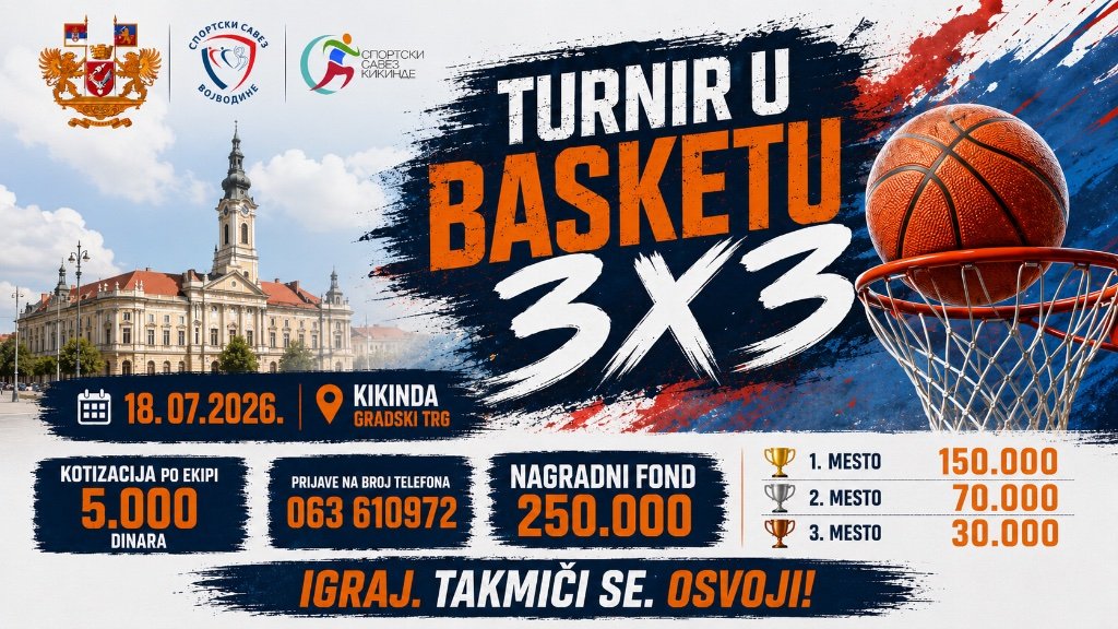 Basket spektakl na Trgu: Za pobedu 150.000 dinara, prvi put na terenu i pioniri i kadeti
