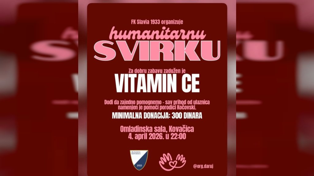 Fudbalski klub “Slavija 1933” iz Kovačice u ulozi humanosti