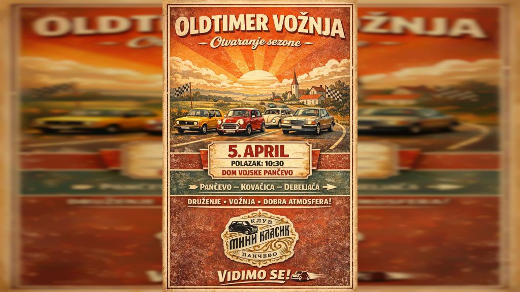 Oldtajmeri stižu u Kovačicu i Debeljaču – karavan kroz Banat 5. aprila
