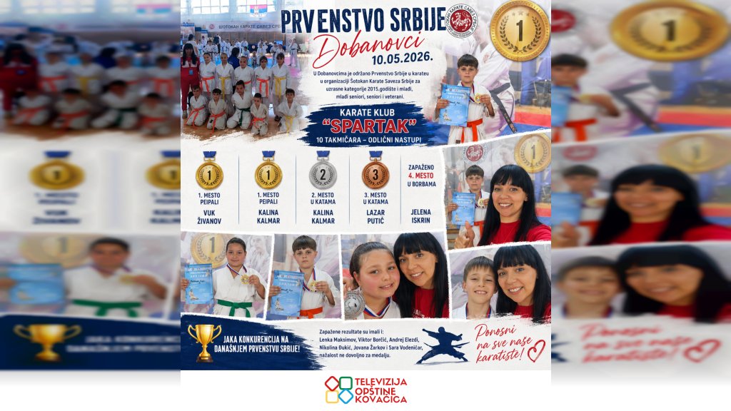 Karatisti „Spartaka” uspešni na Prvenstvu Srbije u Dobanovcima
