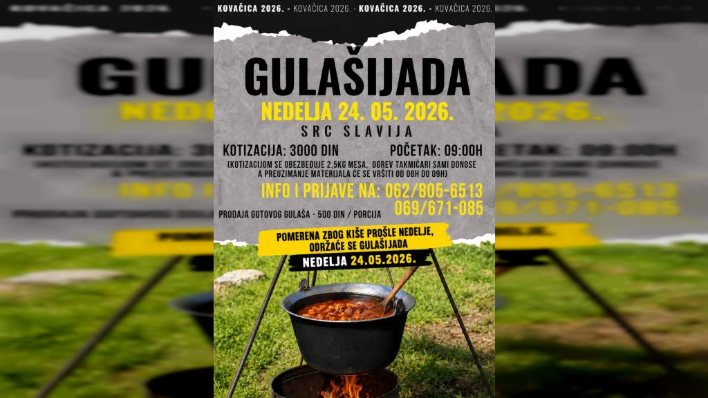 Gulašijada u nedelju 24. maja