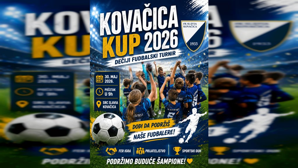 Dečiji fudbalski turnir 30. maja u Kovačici