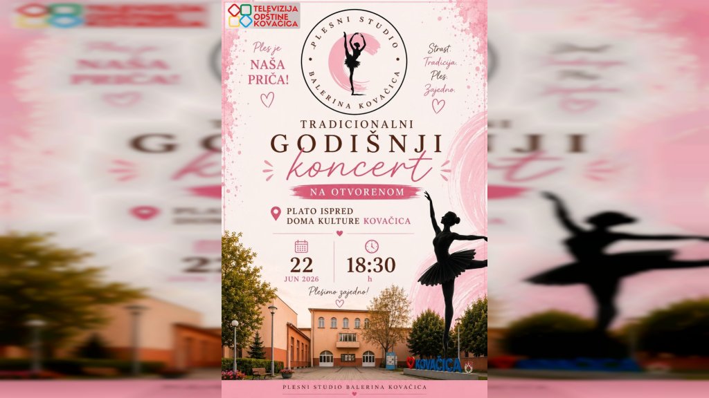Plesni studio „Balerina“ nastupa u Kovačici