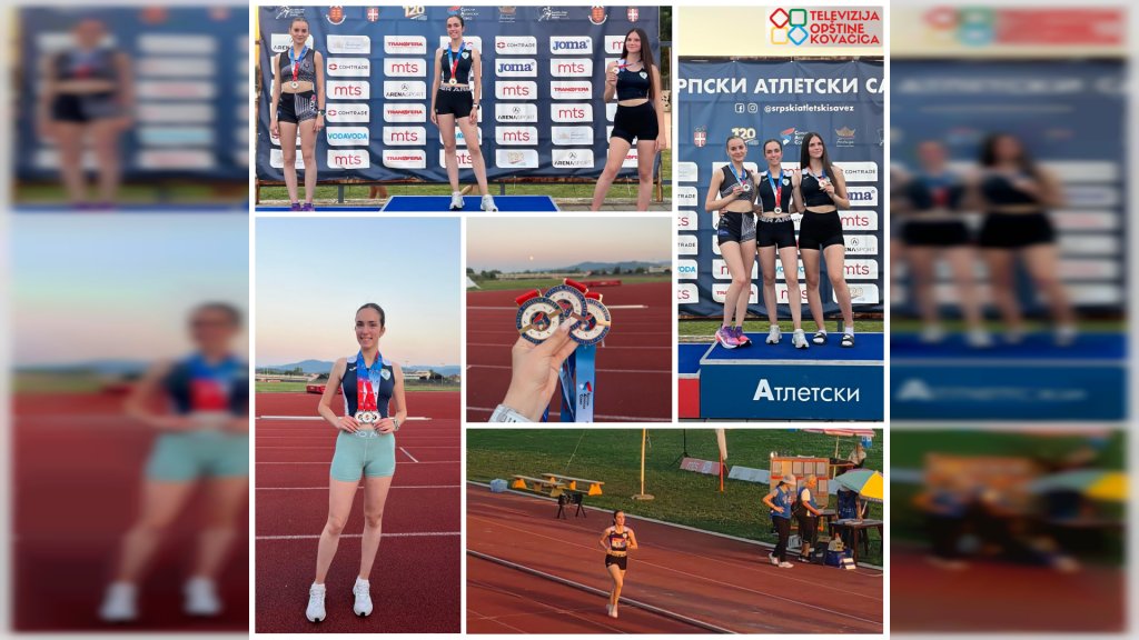 Dunja Atanacković, atletičarka iz Crepaje, osvojila zlato na državnom prevenstvu u Kraljevu