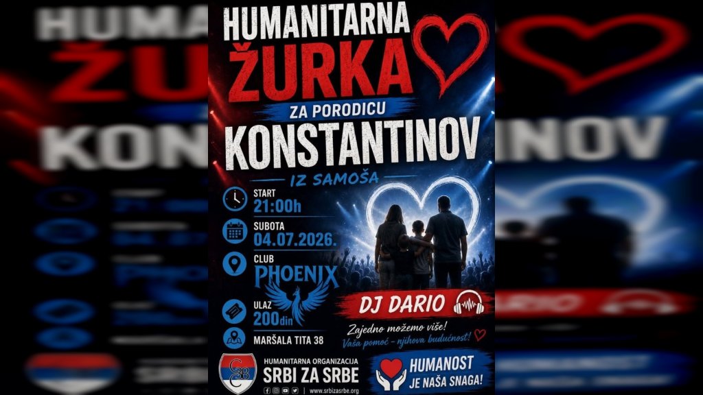 Humanitarna žurka u Samošu za pomoć porodici Konstantinov