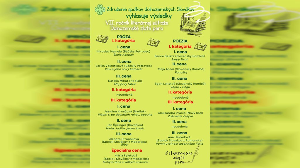 Naš kolega nagrađen na književnom konkursu Slovaka iz dijaspore