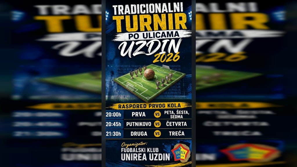 Počinje tradicionalni turnir u malom fudbalu u Uzdinu između ulica