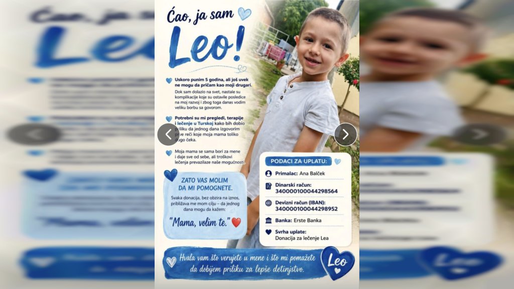 Humanitarna akcija za malog Lea – pružimo mu šansu da progovori