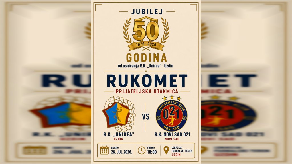 Rukometni klub Unirea Uzdin slavi 50 godina postojanja