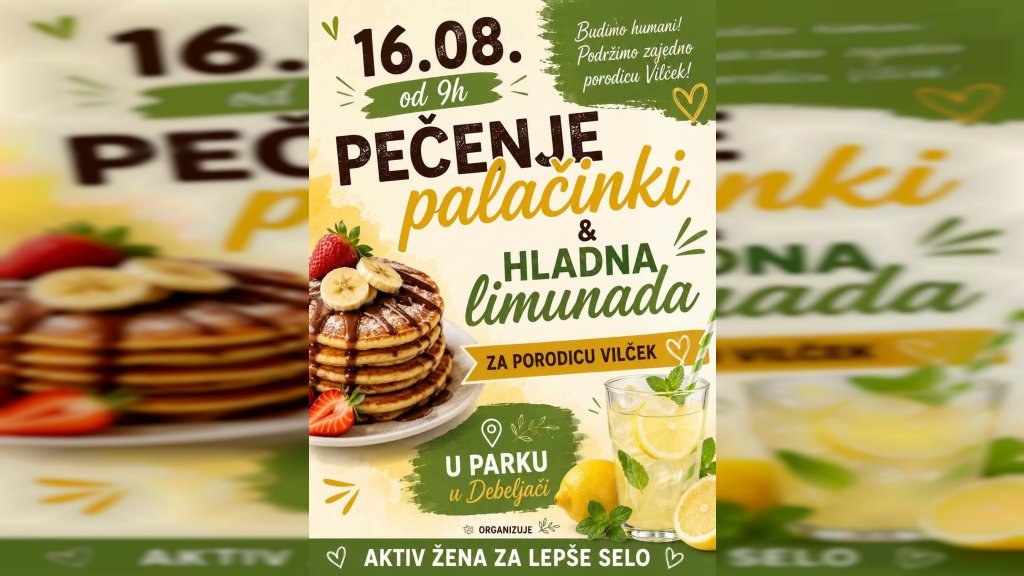 Humanitarna akcija u Debeljači: palačinke i limunada za porodicu Vilček