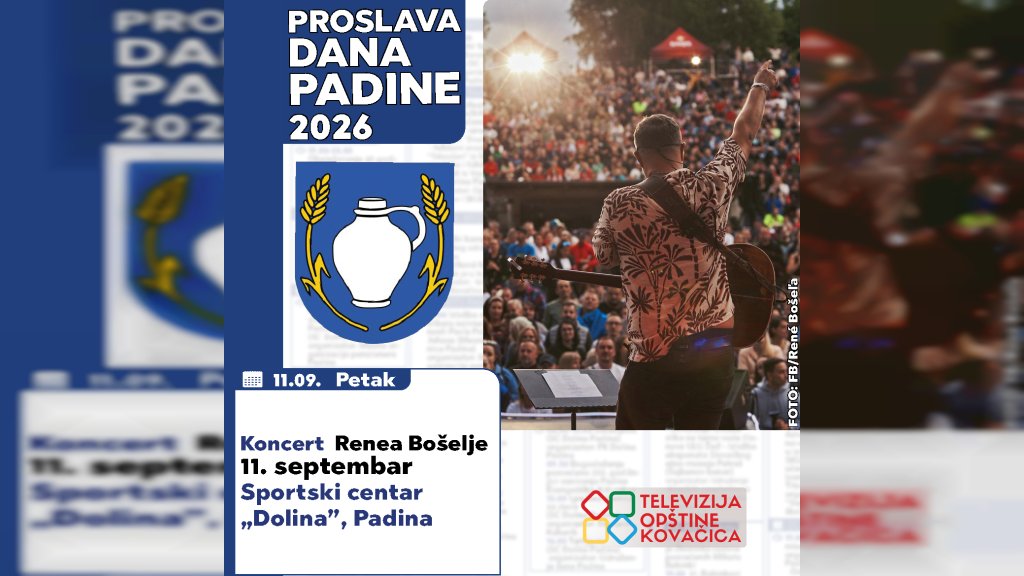 Koncert Renea Bošelje u Padini – 11. septembar