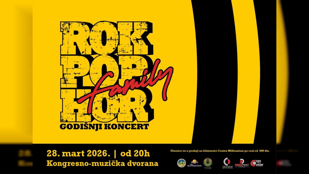 KC Vršac: U subotu 28.marta koncert Rok pop hora „Family”