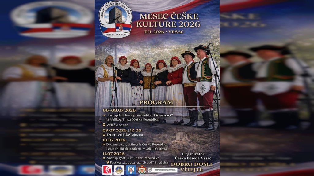 Mesec češke kulture u Vršcu: Od izložbe UNESKO nasleđa do festivala „Banatska noć“