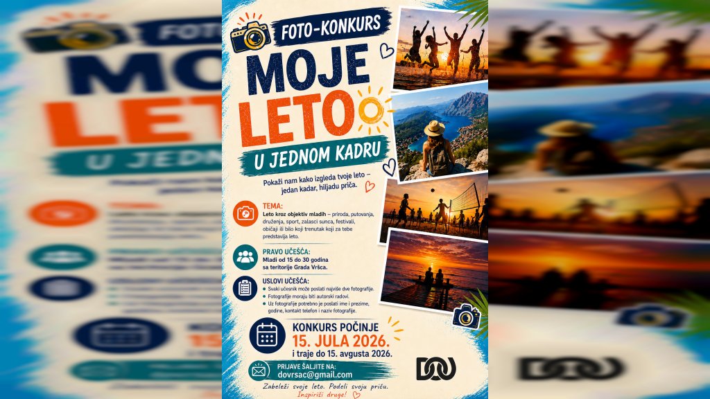 Dom omladine Vršac raspisao foto-konkurs "Moje leto u jednom kadru"