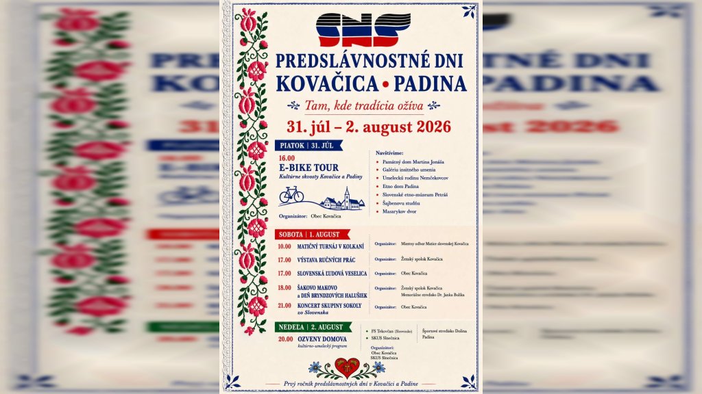 "Predsvečanosti" u Kovačici i Padini povodom Slovenačkih narodnih svečanosti