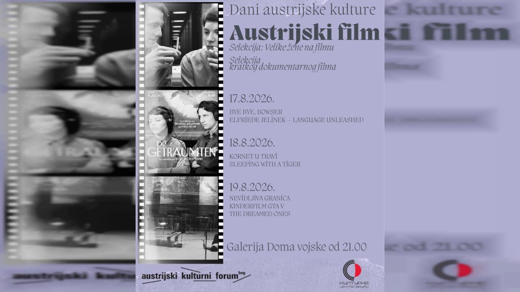 Dani austrijske kulture u Vršcu: Filmske večeri u bašti Doma vojske od 17. do 19. avgusta