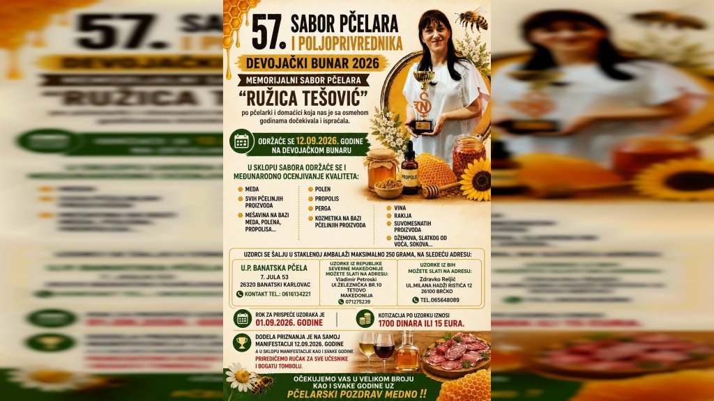 Alibunar: 57. Sabor pčelara i poljoprivrednika 