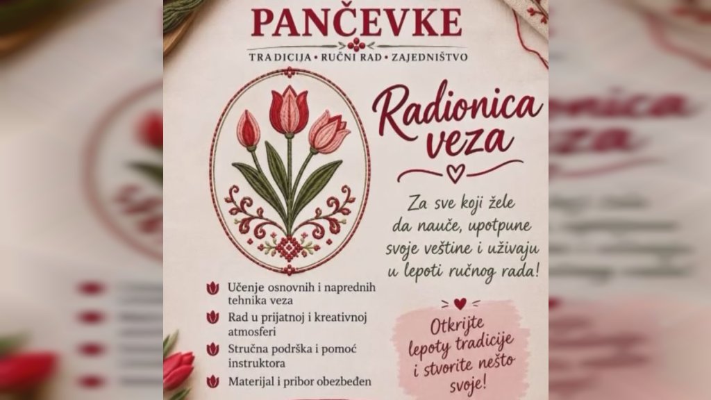 Prijavite se za radionice veza i heklanja do 25.septembra