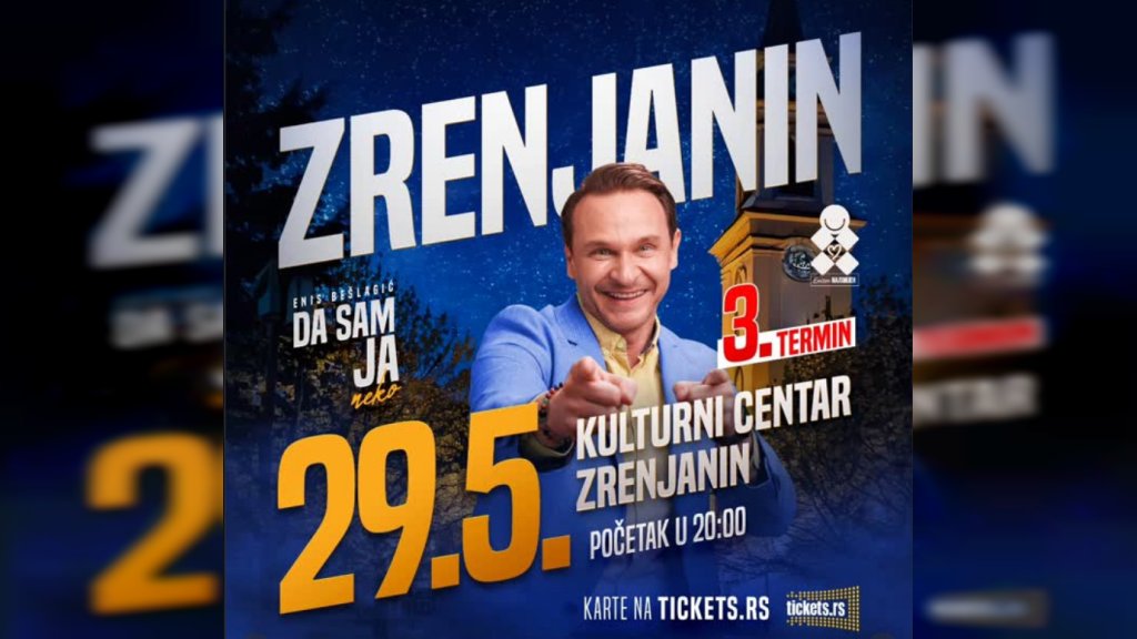 Hit predstava Enisa Bešlagića „Da sam ja neko“ po treći put u Zrenjaninu