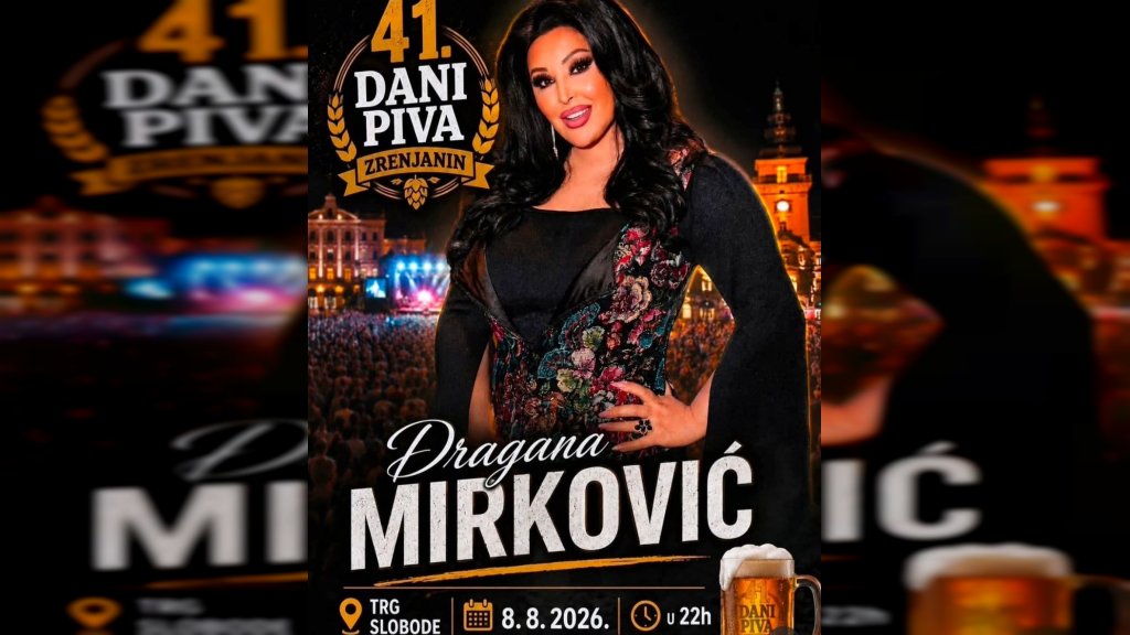 Dragana Mirković večeras na Trgu slobode