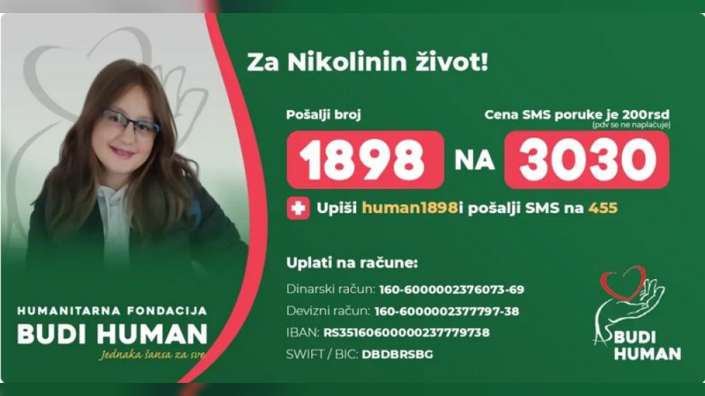 Nikolina Bogatinović sutra ide na transplataciju!