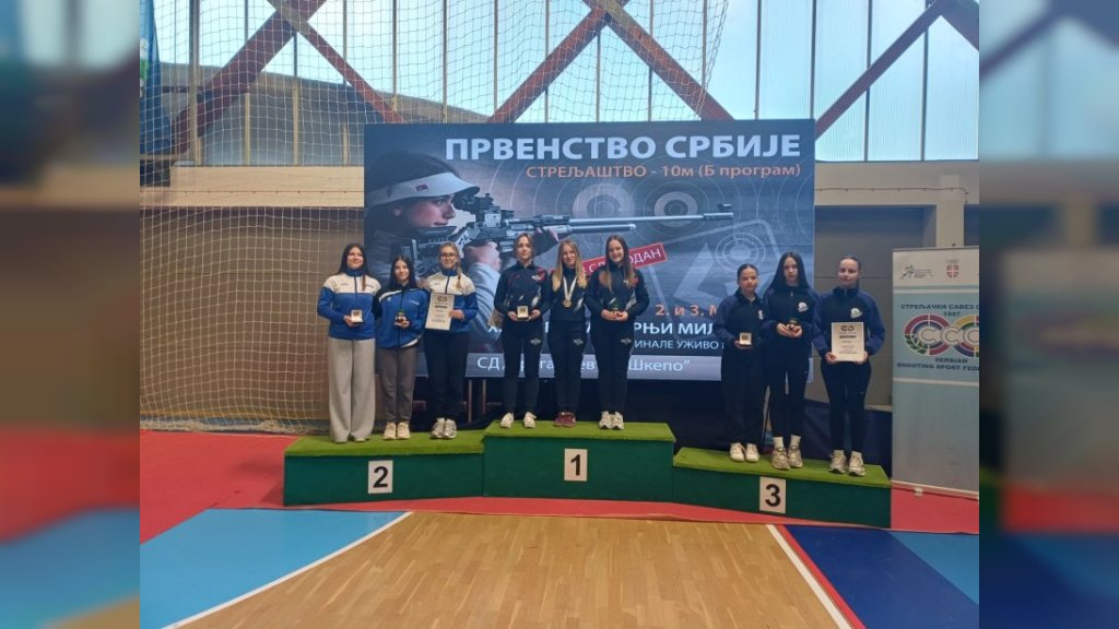 Dve ekipne medalje za strelkinje Jedinstva na Prvenstvu Srbije