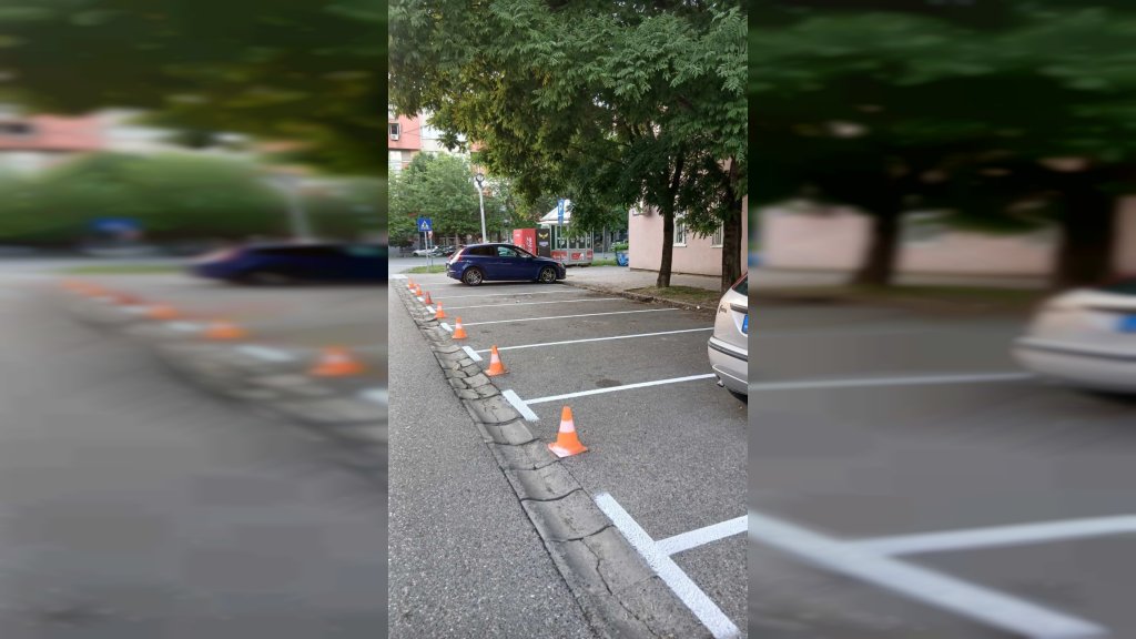 Obeležavanje parking mesta u Staroj Pazovi