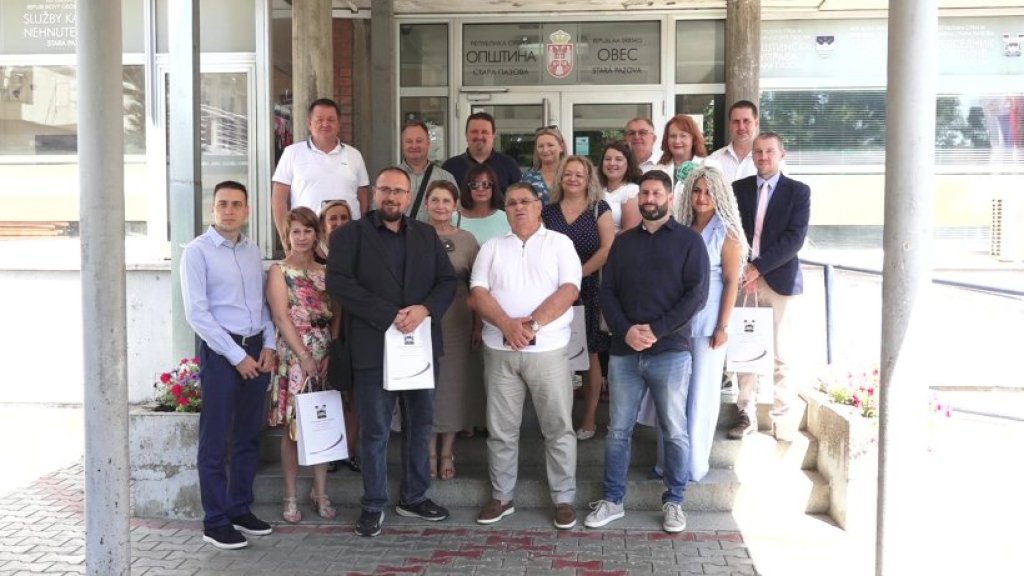 Delegacije iz Slovačke i Poljske na prijemu povodom Dana opštine Stara Pazova