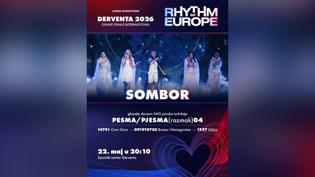 PODRŽIMO MLADE SOMBORCE U VELIKOM FINALU „RITMA EVROPE”