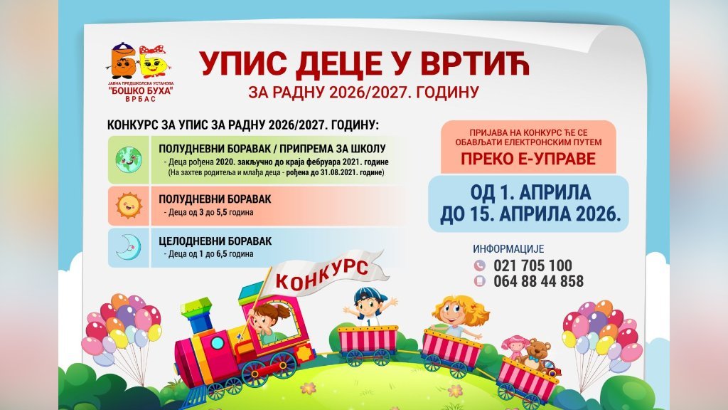 Počinje upis u vrbaske vrtiće