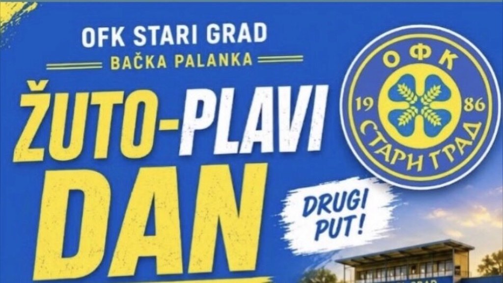 "Žuto-plavi dan" u Bačkoj Palanci: OFK Stari Grad slavi 40 godina postojanja