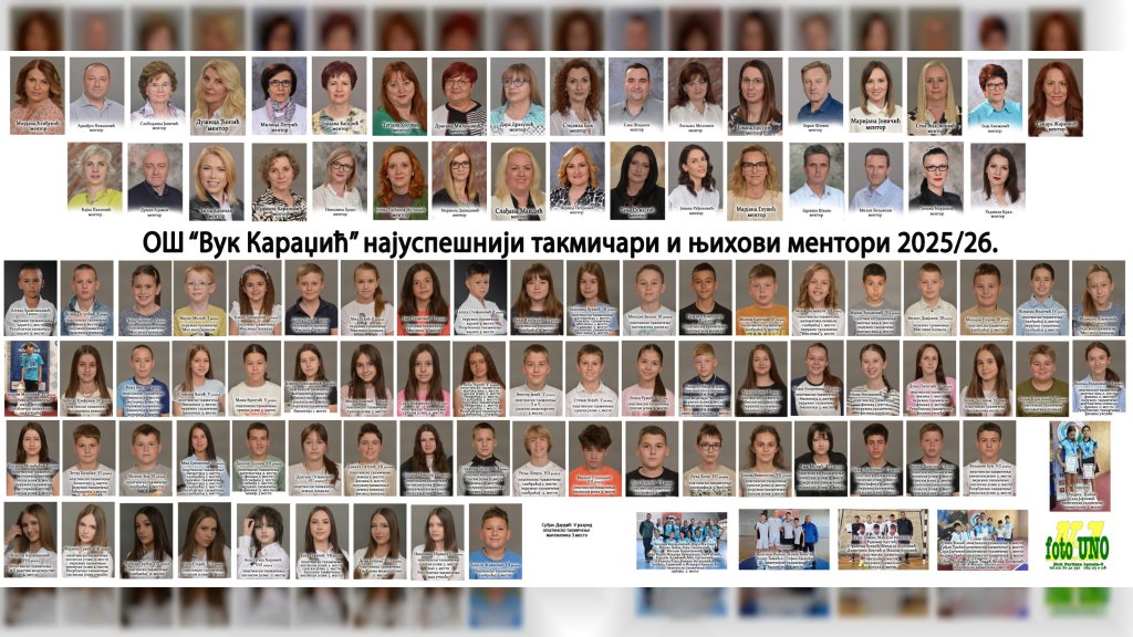Znanje, rad i uspesi - generacija za ponos OŠ "Vuk Karadžić"