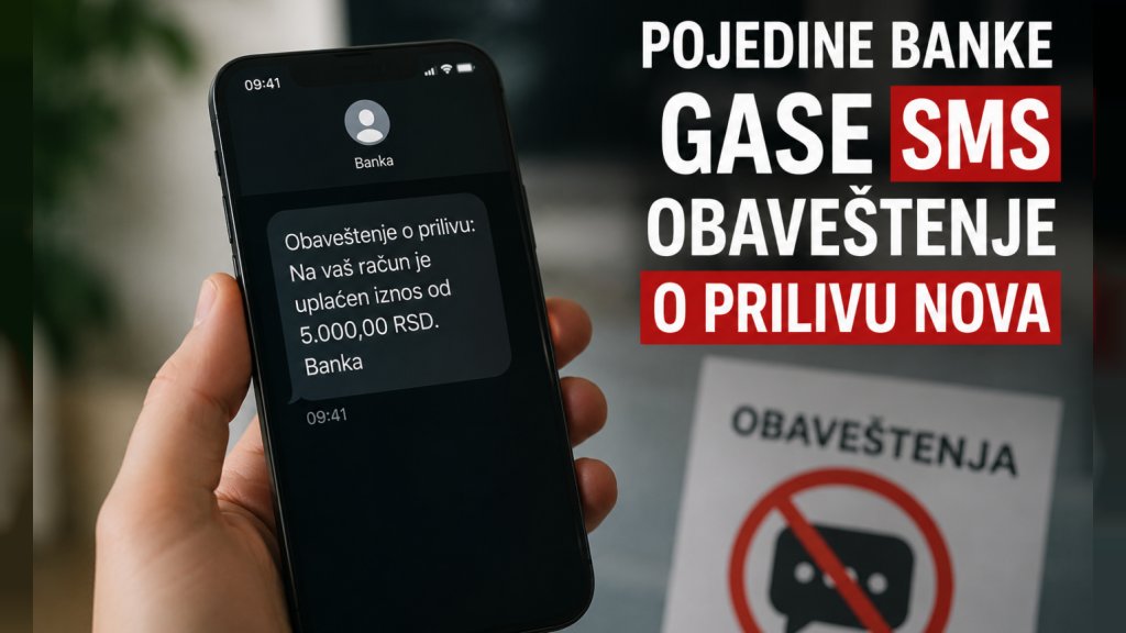 Pojedine banke gase SMS obaveštenja o prilivu novca
