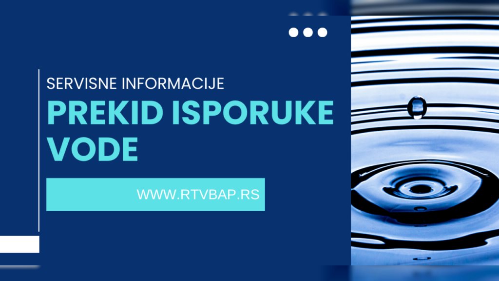 Prekid vodosnabdevanja u delu Bačke Palanke zbog kvara