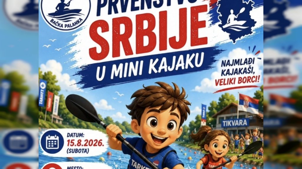 "Prvenstvo Srbije u mini kajaku" u Bačkoj Palanci - podržimo najmlađe kajakaše