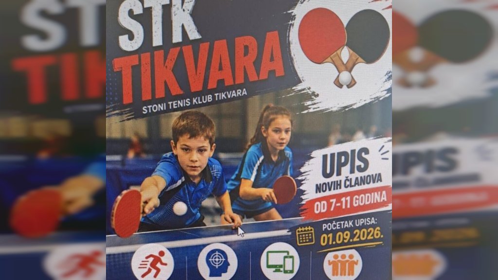 Upis novih članova u Stonoteniski klub "Tikvara"