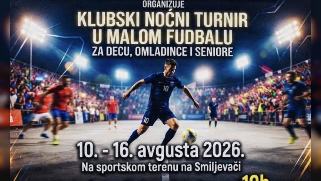 Klupski noćni turnir u malom fudbalu