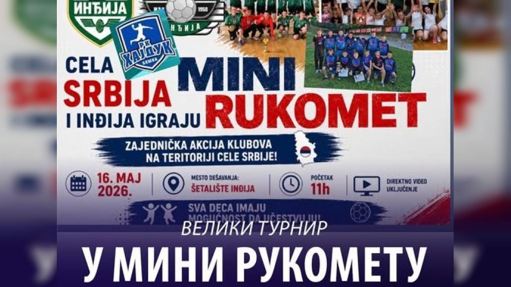 Cela Srbija i Inđija igraju rukomet